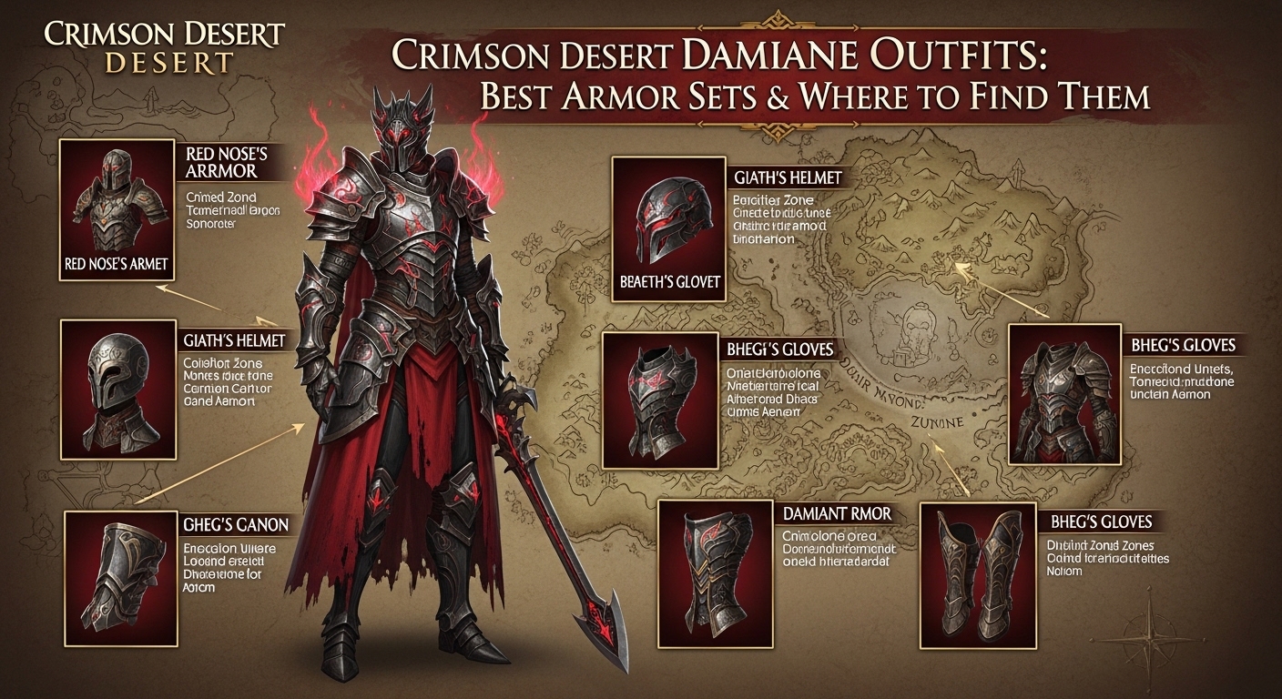 Crimson Desert Damiane Outfits