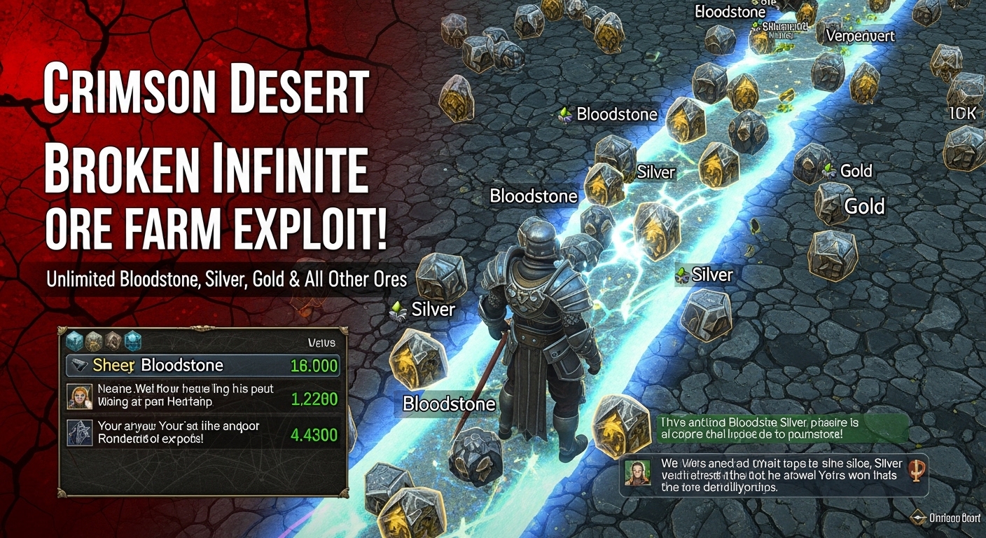 Crimson Desert BROKEN INFINITE ORE FARM EXPLOIT